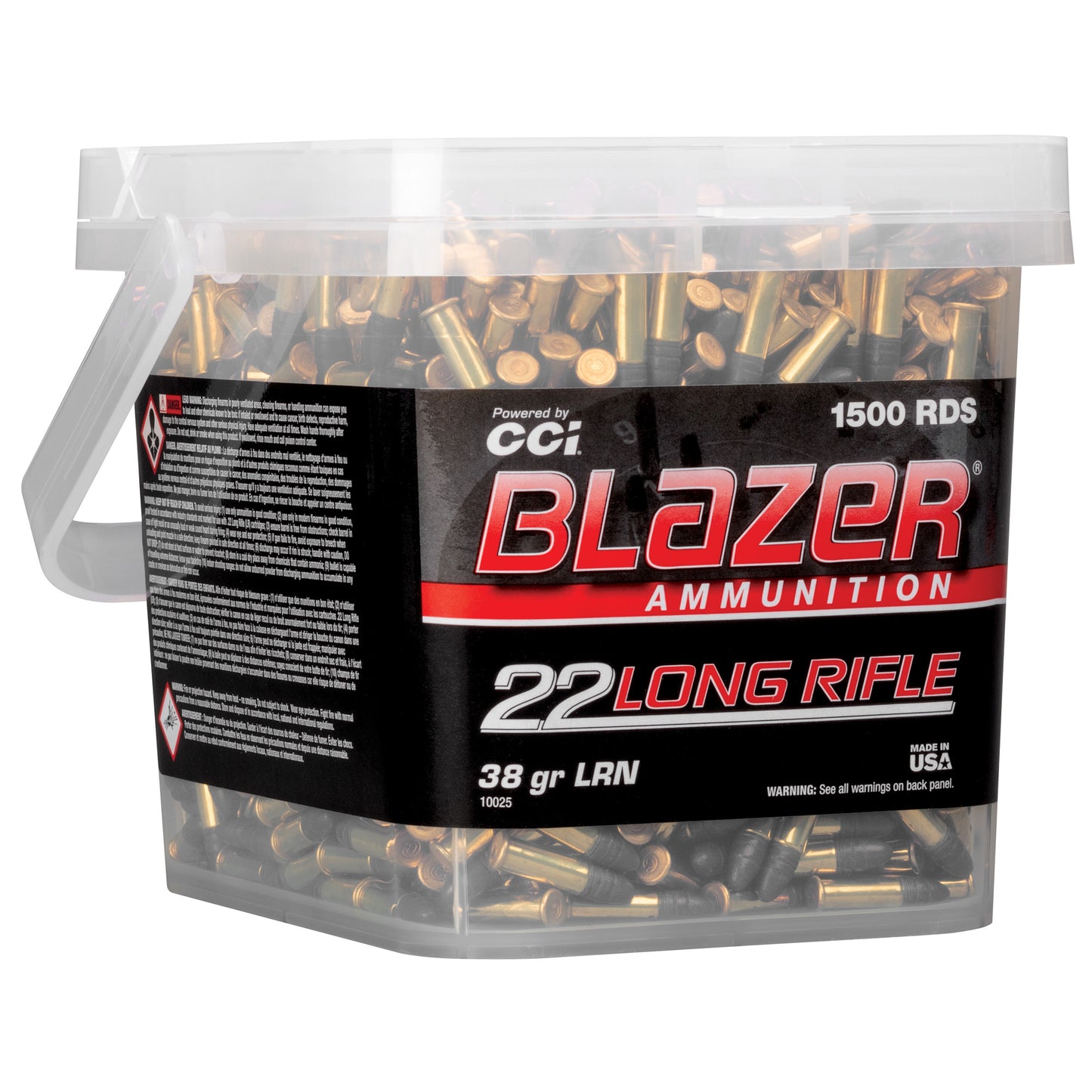 Blazer Ammunition, Blazer, 22LR, 38 Grain, Lead Round Nose, 1500 Round Bucket